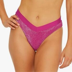 Trina Turk Pink and Silver Swim Bottom